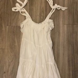 Aaka White strap tie min dress